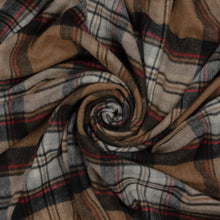 Load image into Gallery viewer, Prince of Scots Highland Tartan Tweed Merino Wool Throw ~ Camel Stewart ~-Throws and Blankets-Prince of Scots-Prince of Scots
