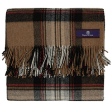 Load image into Gallery viewer, Prince of Scots Highland Tartan Tweed Merino Wool Throw ~ Camel Stewart ~-Throws and Blankets-Prince of Scots-Prince of Scots
