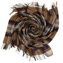 Load image into Gallery viewer, Prince of Scots Highland Tartan Tweed Merino Wool Throw ~ Camel Stewart ~-Throws and Blankets-Prince of Scots-Prince of Scots
