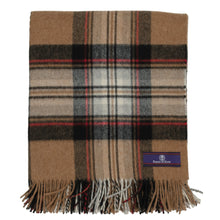 Load image into Gallery viewer, Prince of Scots Highland Tartan Tweed Merino Wool Throw ~ Camel Stewart ~-Throws and Blankets-Prince of Scots-Prince of Scots
