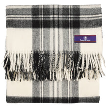 Load image into Gallery viewer, Prince of Scots Highland Tartan Tweed Merino Wool Throw ~ Dress Grey Stewart ~-Throws and Blankets-Prince of Scots-Prince of Scots
