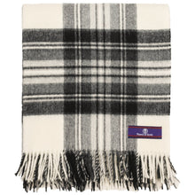 Load image into Gallery viewer, Prince of Scots Highland Tartan Tweed Merino Wool Throw ~ Dress Grey Stewart ~-Throws and Blankets-Prince of Scots-Prince of Scots
