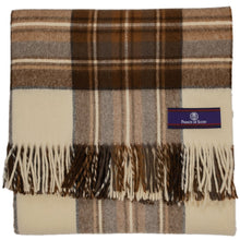 Load image into Gallery viewer, Prince of Scots Highland Tweed Merino Wool Throw ~ Natural Dress Stewart ~-Throws and Blankets-Prince of Scots-00810032750664-J400013-Prince of Scots
