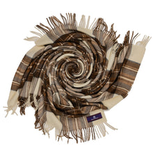 Load image into Gallery viewer, Prince of Scots Highland Tweed Merino Wool Throw ~ Natural Dress Stewart ~-Throws and Blankets-Prince of Scots-00810032750664-J400013-Prince of Scots
