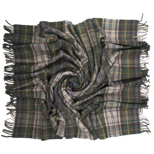 Prince of Scots Highland Tweed New Wool Fluffy Throw ~Antique Dress Gordon ~-Throws and Blankets-Prince of Scots-00810032750336-J4050028-011-Prince of Scots