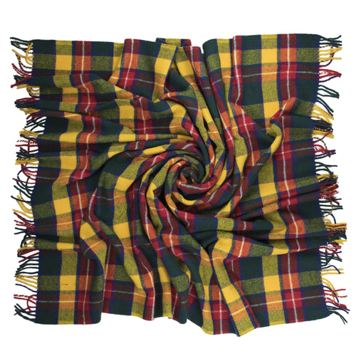 Prince of Scots Highland Tweed Pure New Wool Fluffy Throw ~ Bright Buchanan ~-Throws and Blankets-Prince of Scots-00810032750220-K40050018-004-Prince of Scots