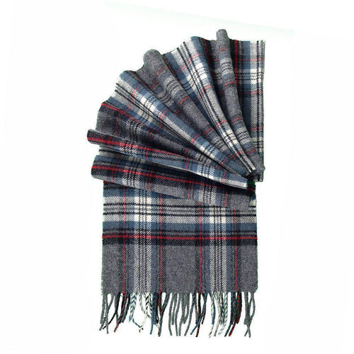 Prince of Scots Merino Lambswool Tartan Scarf (Grey Stewart)-Gifts-Prince of Scots-00810032750695-PrinceScarf12-Prince of Scots